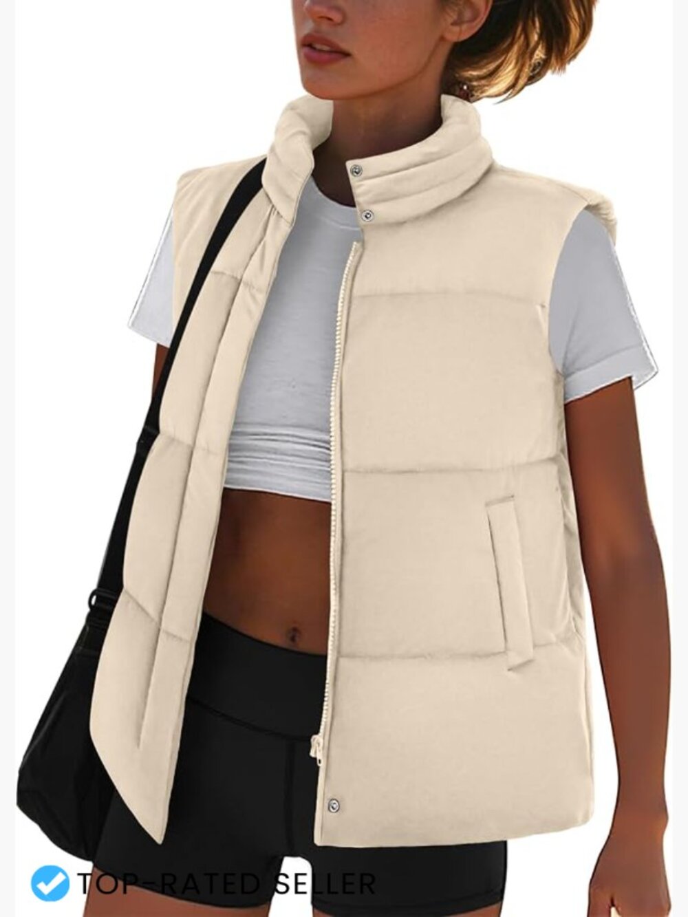 Lightweight Quilted Puffer Vest Zip Up Sleeveless Gilet Fall Winter Layering
